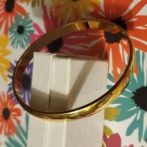MONET SIZE L GOLDTONE SOLID BANGLE